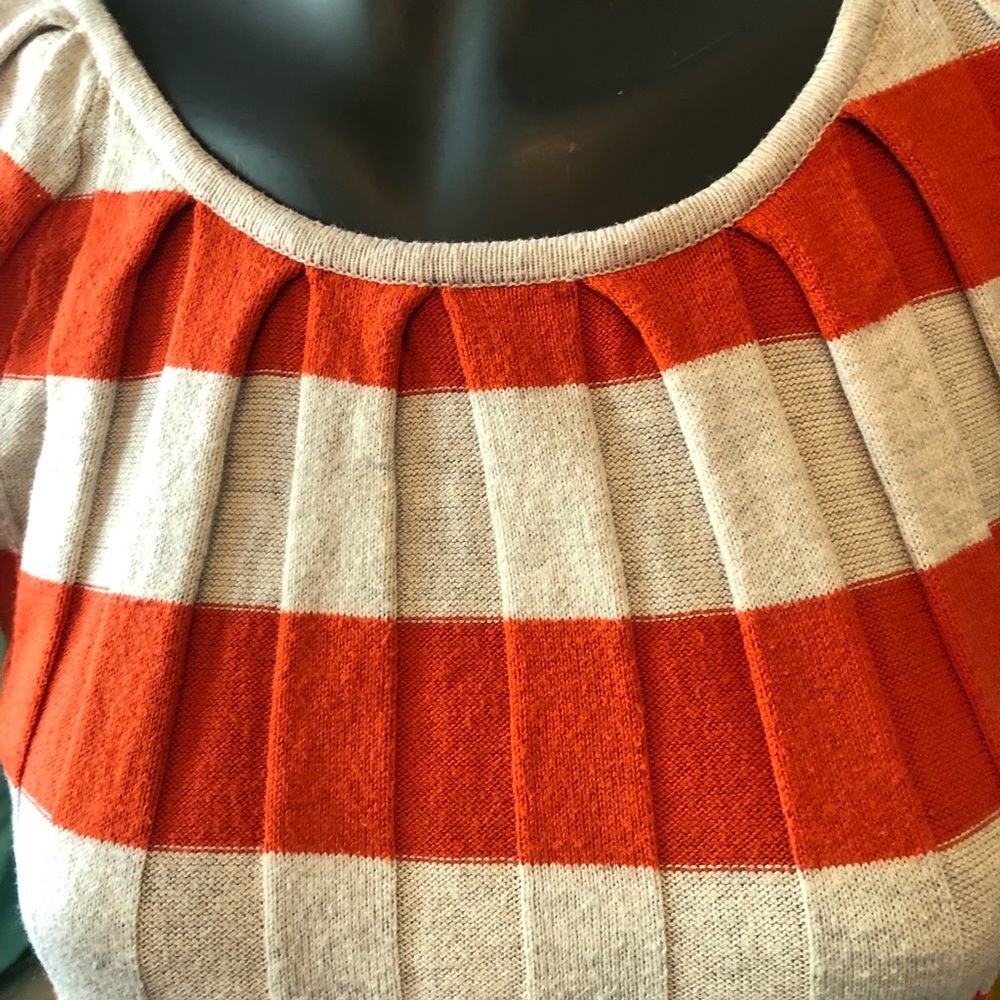 CREAM and ORANGE SWEATER